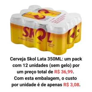 Cerveja Skol S/Gelo 350ML C/12