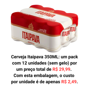 Cerveja Itaipava S/Gelo 350 ML