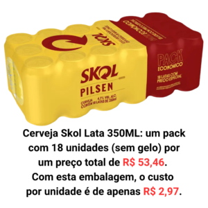 Cerveja Skol S/Gelo 350ML